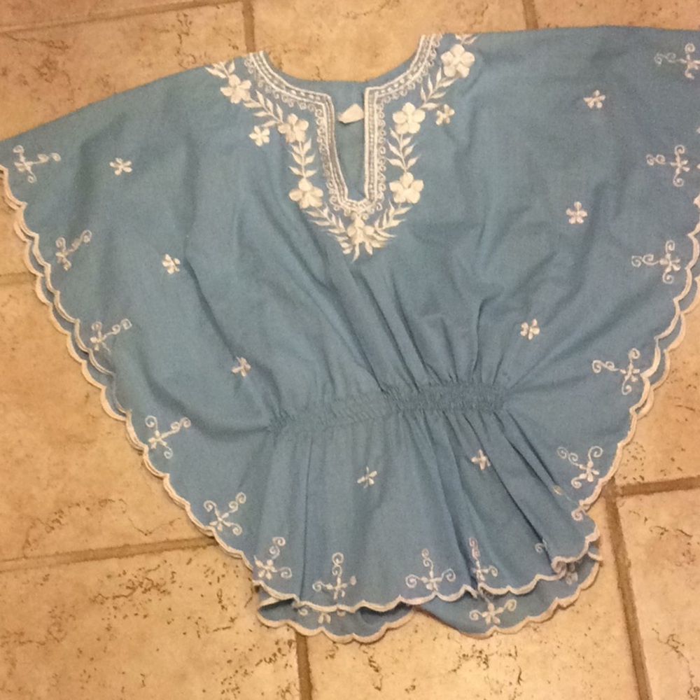 Embroidered bohemian vintage top